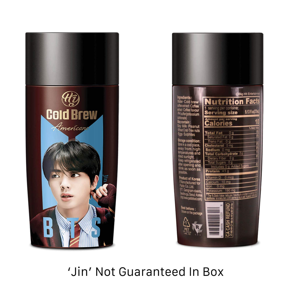 PALDO BTS BangTan Kpop Cold Brew Americano Coffee Bottled Drinks, Ready To Drink Unsweetened Beverage Bottle, Random Assortment Box (24 Pack x 9.13 Fl Oz) - Mighty Depot