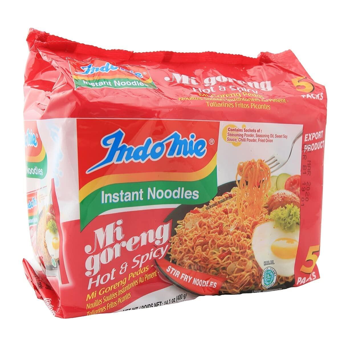 Indomie | Mi Goreng Instant Noodles, Halal Certified, Original Flavor, 3 Ounce (Pack of 12) - Mighty Depot