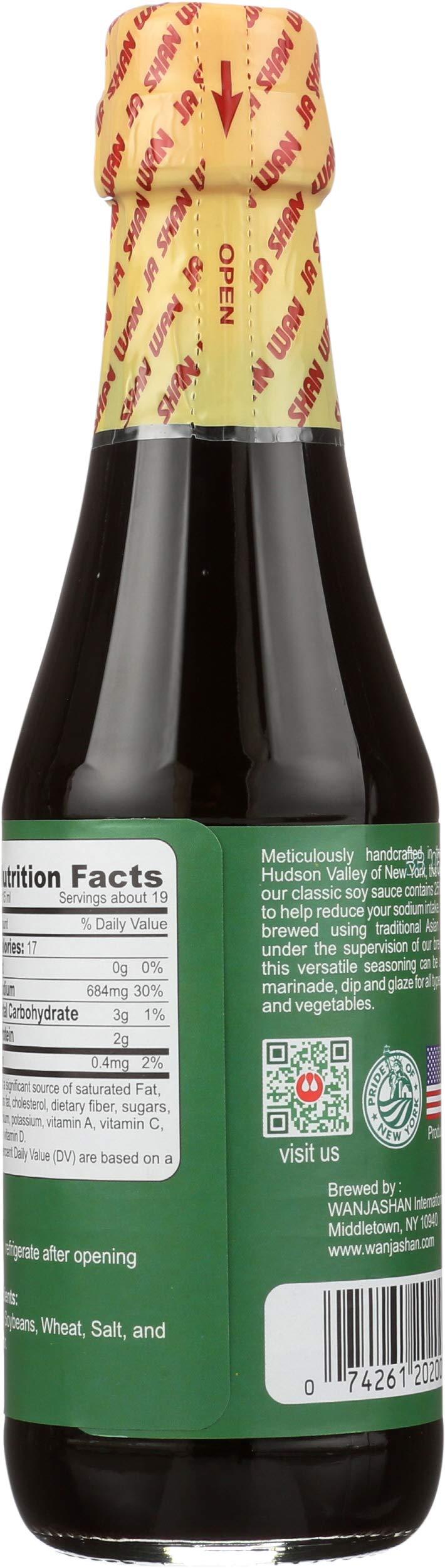 WAN JA SHAN Sauce Soy Light Sodium, 16.9 fl oz (1 bottle) - Mighty Depot