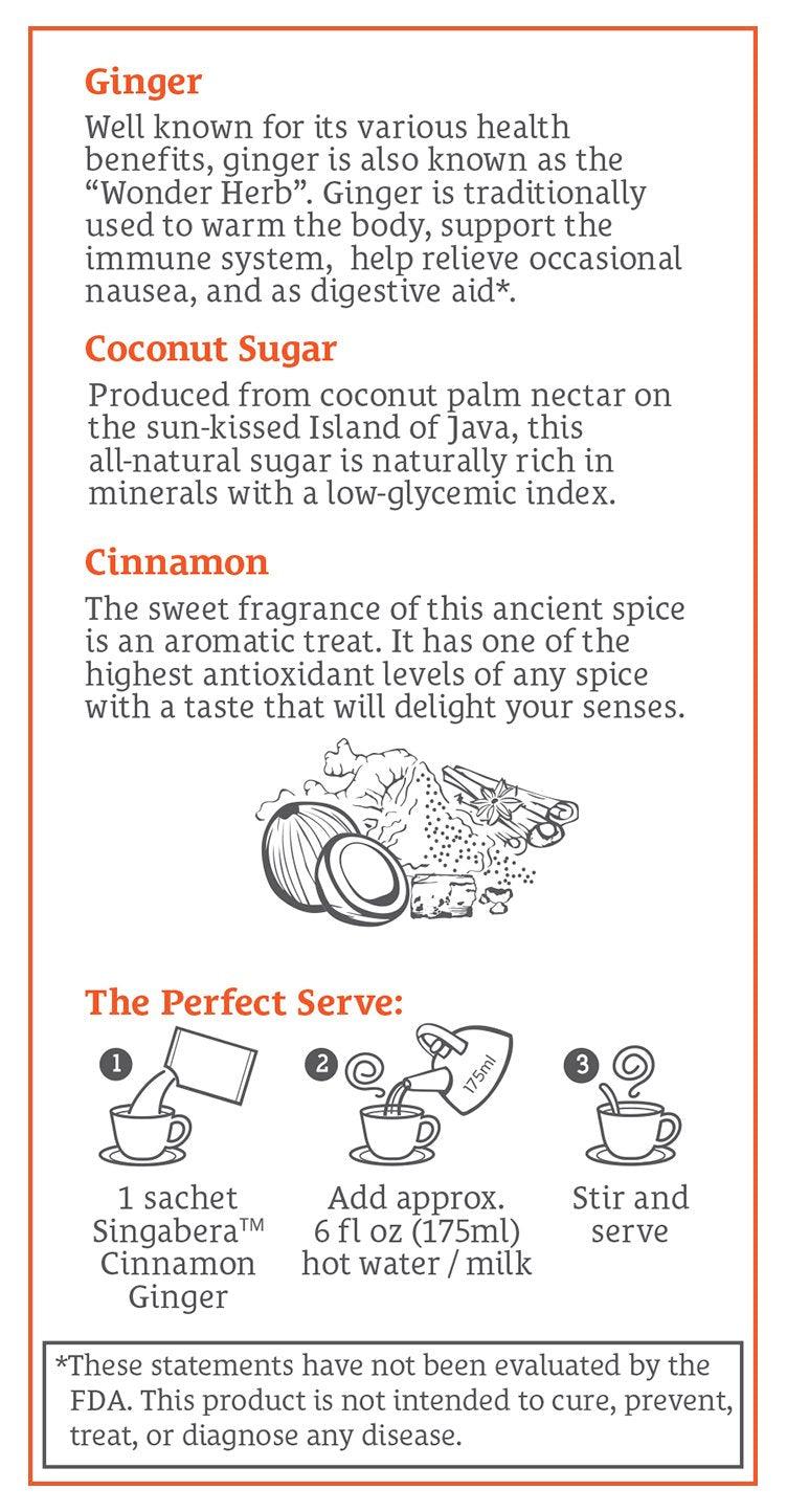 Singabera Ginger Drink - Lemon Ginger Flavor 6.3 oz (Pack of 3) - Mighty Depot