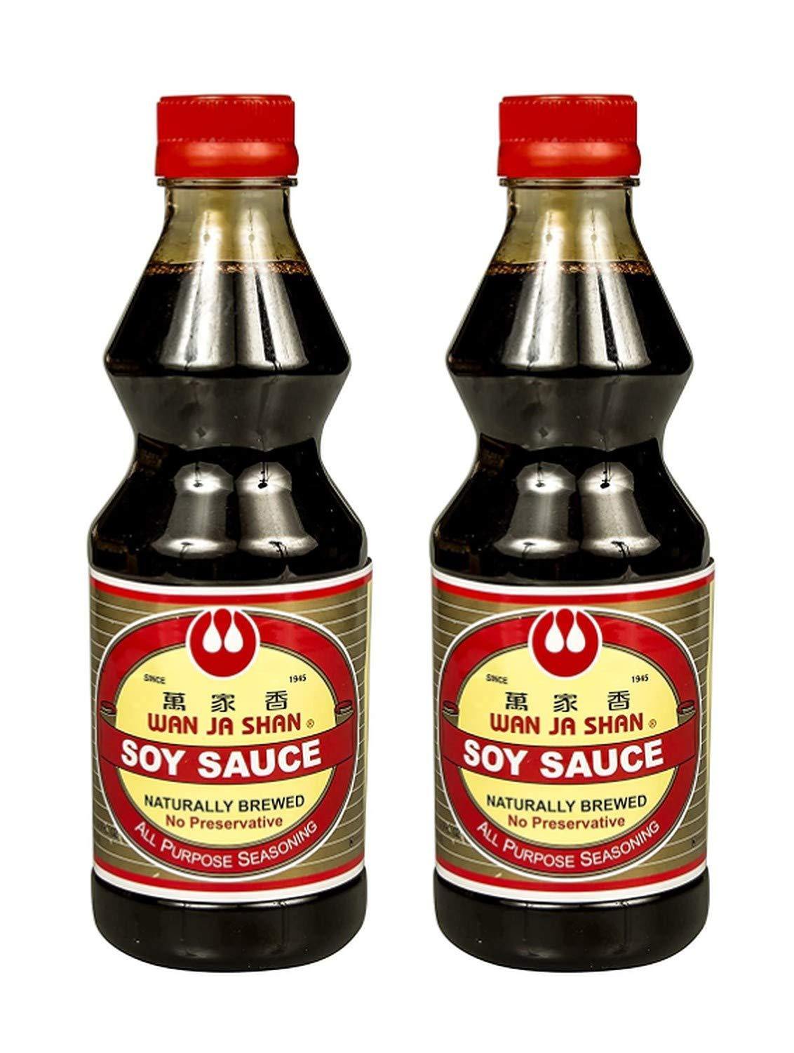 Wan Ja Shan Naturally Brewed Soy Sauce (2 Pack, Total of 33.8fl.oz) - Mighty Depot
