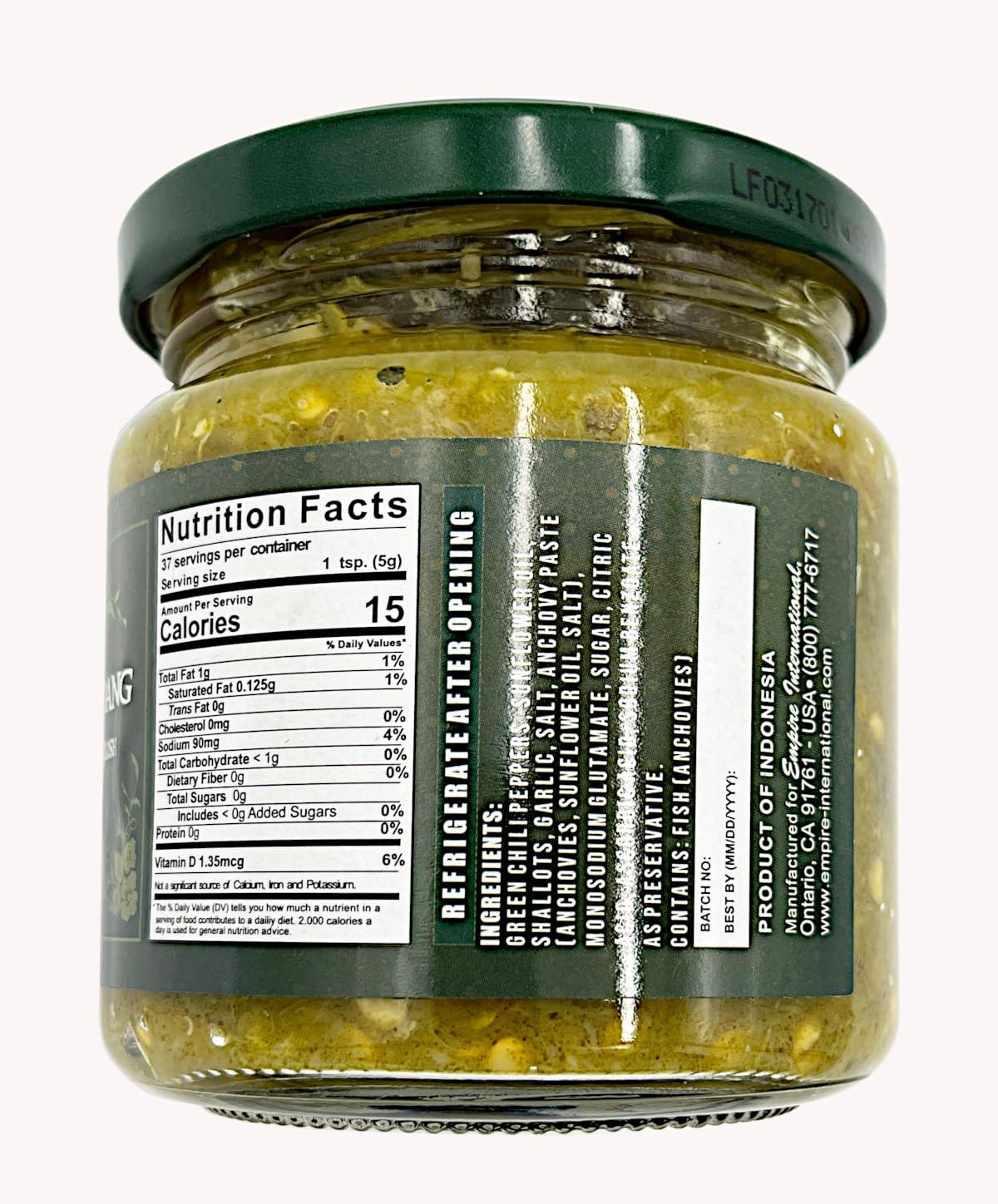 Runel Sambal Ijo Padang (Padang Green Chili Sauce) 6.5 oz (Pack of 6) - Mighty Depot