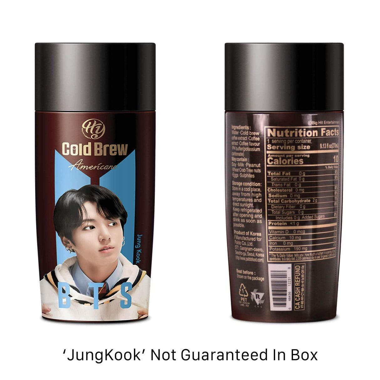 PALDO BTS BangTan Kpop Cold Brew Americano Coffee Bottled Drinks, Ready To Drink Unsweetened Beverage Bottle, Random Assortment Box (24 Pack x 9.13 Fl Oz) - Mighty Depot