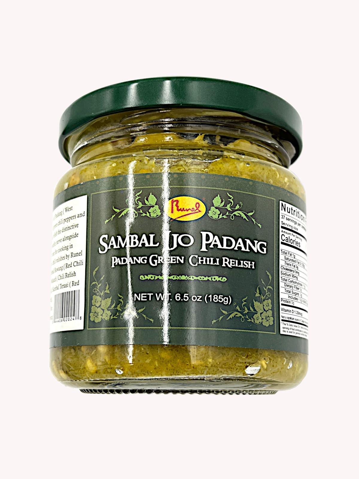 Runel Sambal Ijo Padang (Padang Green Chili Sauce) 6.5 oz (Pack of 6) - Mighty Depot