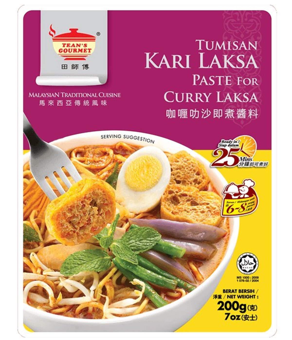 Tean's Gourmet Curry Laksa Paste, 200 g - Mighty Depot