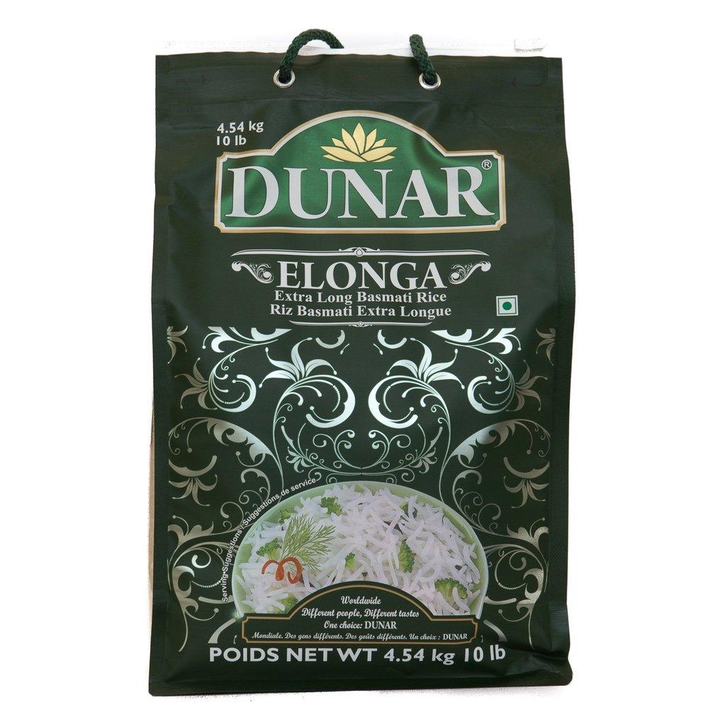 Dunar - Elonga Basmati Rice Premium 1121 Long Grain, 10 Lb - Mighty Depot