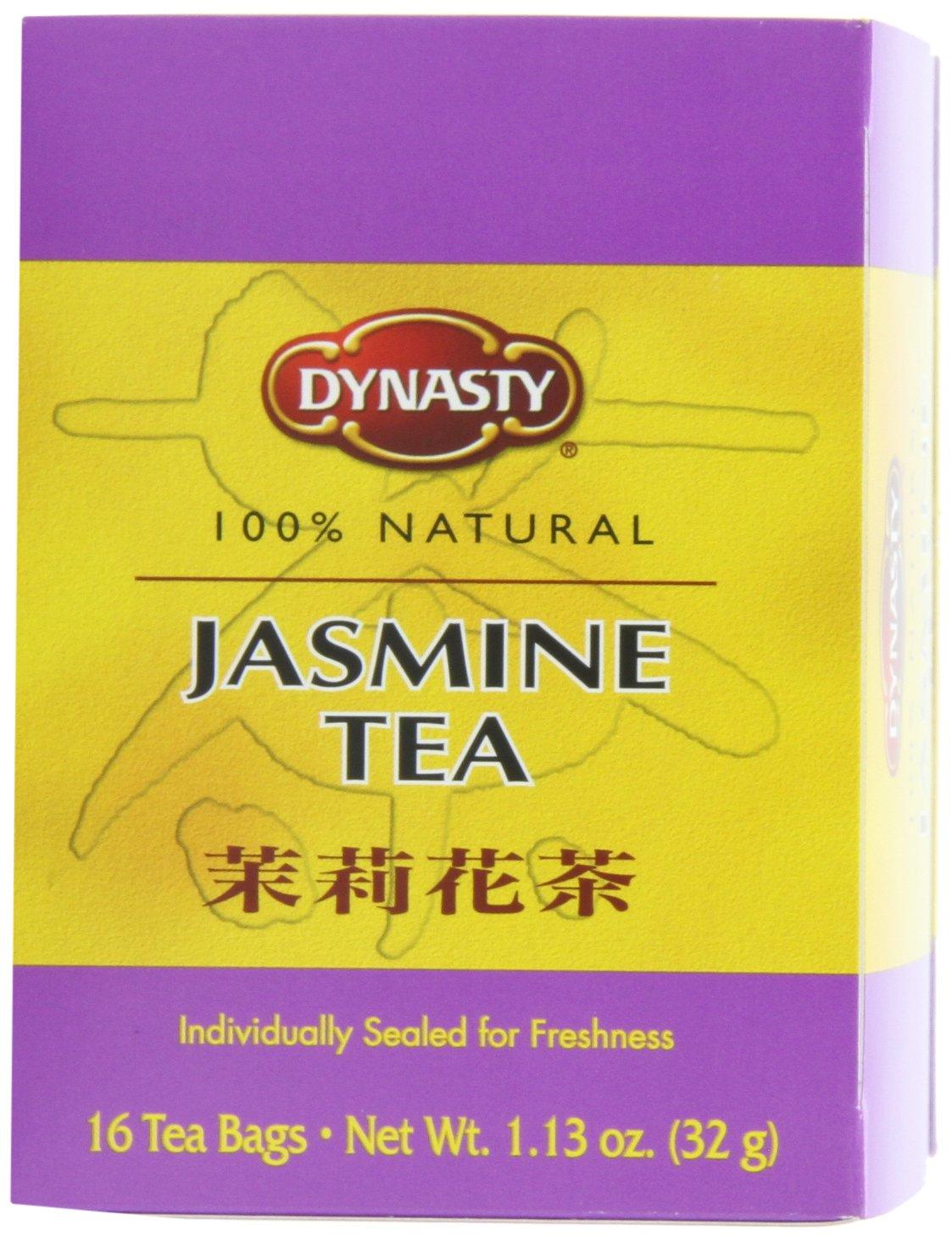 Dynasty Jasmine Tea, Tea Bags, 16-Count Boxes (Pack of 12) - Mighty Depot