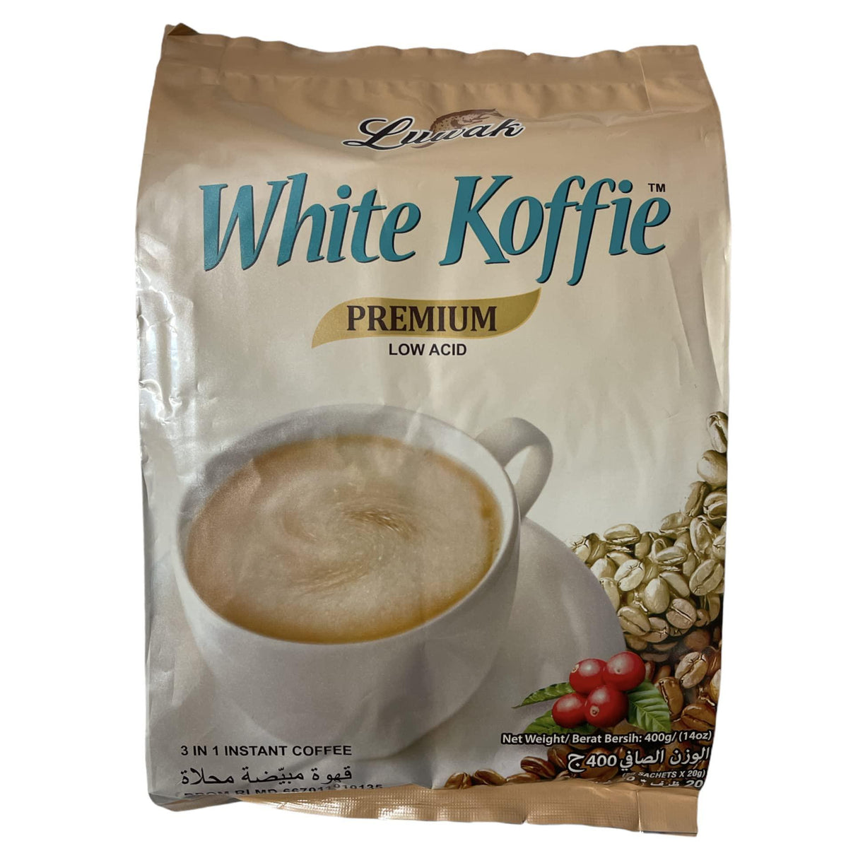 14oz Kopi Luwak White Koffie Premium (Pack of 1) - Mighty Depot