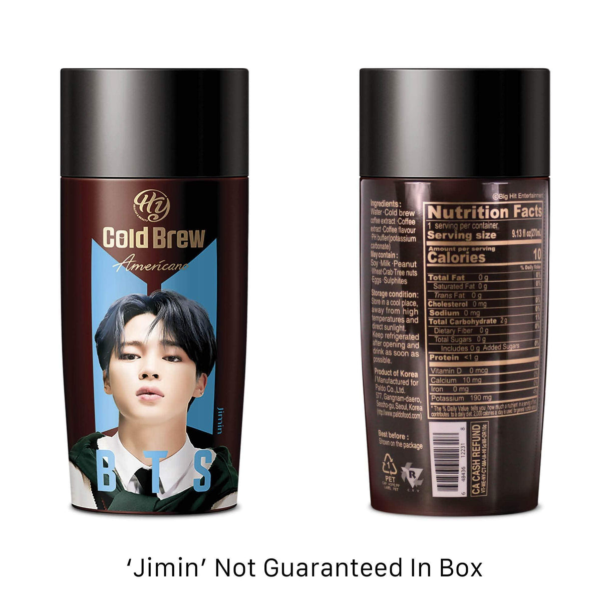 PALDO BTS BangTan Kpop Cold Brew Americano Coffee Bottled Drinks, Ready To Drink Unsweetened Beverage Bottle, Random Assortment Box (24 Pack x 9.13 Fl Oz) - Mighty Depot