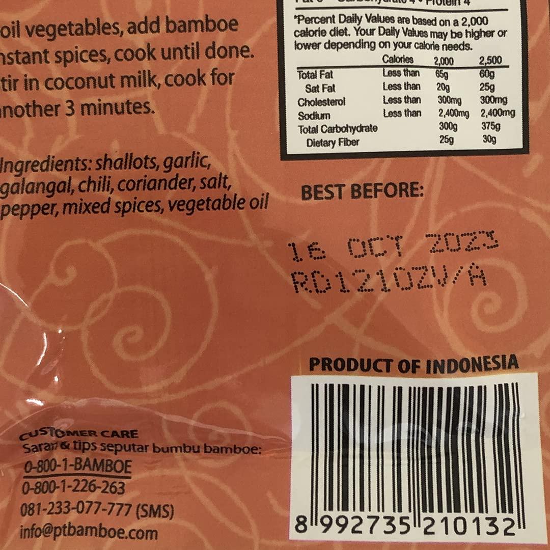 bamboe bumbu lodeh (vegetable stew seasoning) - 1.9oz - Mighty Depot