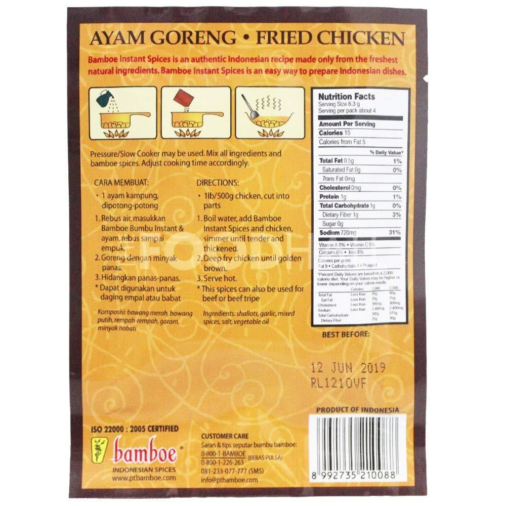 Bamboe Bumbu Ayam Goreng (Indonesian Fried Chicken), 33 Gram (Pack of 3) - Mighty Depot