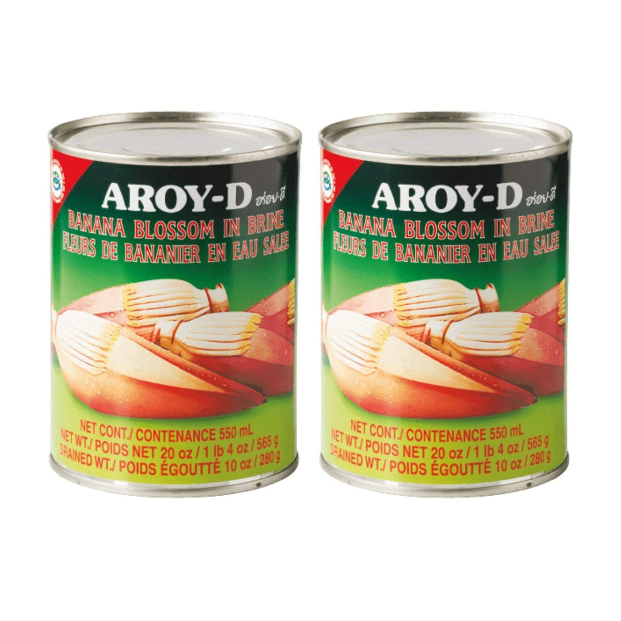 Aroy-D Canned Fruits (Banana Blossom in Brine, 2 Pack) - Mighty Depot