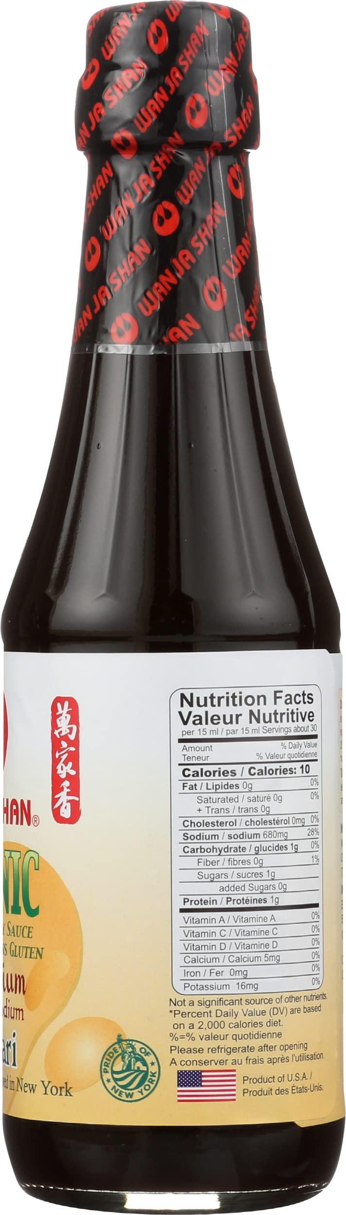 Wan Ja Shan Organic Tamari Soy Sauce, 10 Ounces (Pack Of 6) - Mighty Depot