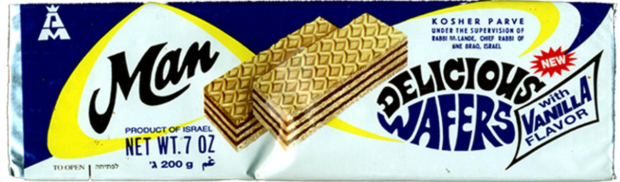 Man Vanilla Wafer, 7-Ounce Packages (Pack of 24) - Mighty Depot