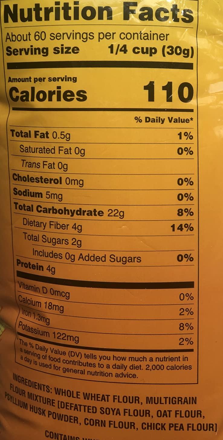 Aashirvaad Atta with Multigrains, Whole Wheat Flour with Multigrains, Wheat, Soya, Chick Pea, Maize, Psyllium Husk, Enduring Value, Product of India (4lb) - Mighty Depot