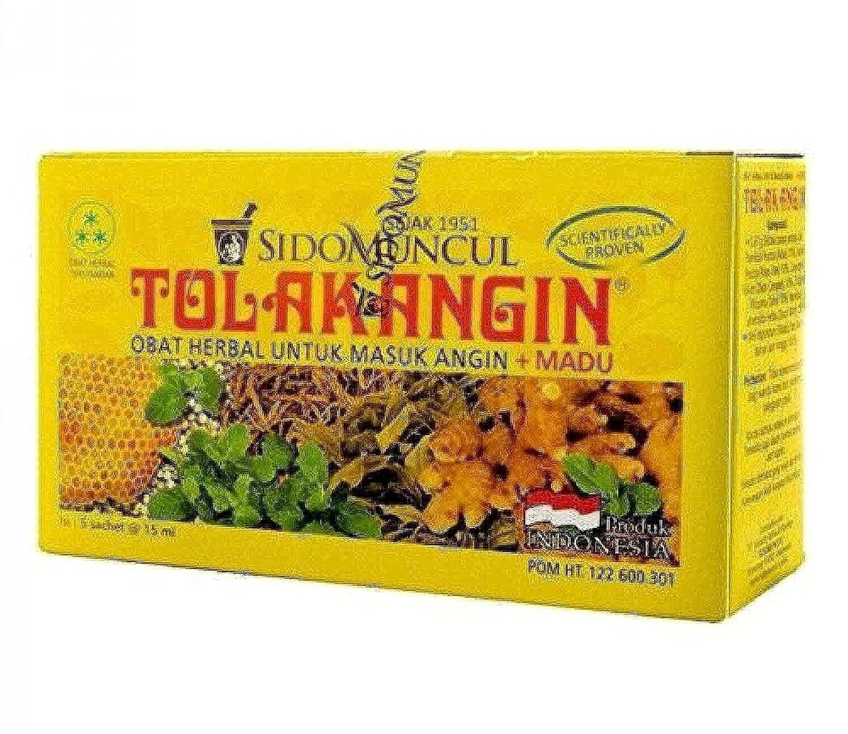 Sido Muncul Tolak Angin Herbal with Honey 12-ct, 180 Ml/ 6 fl oz (Pack of 2) - Mighty Depot