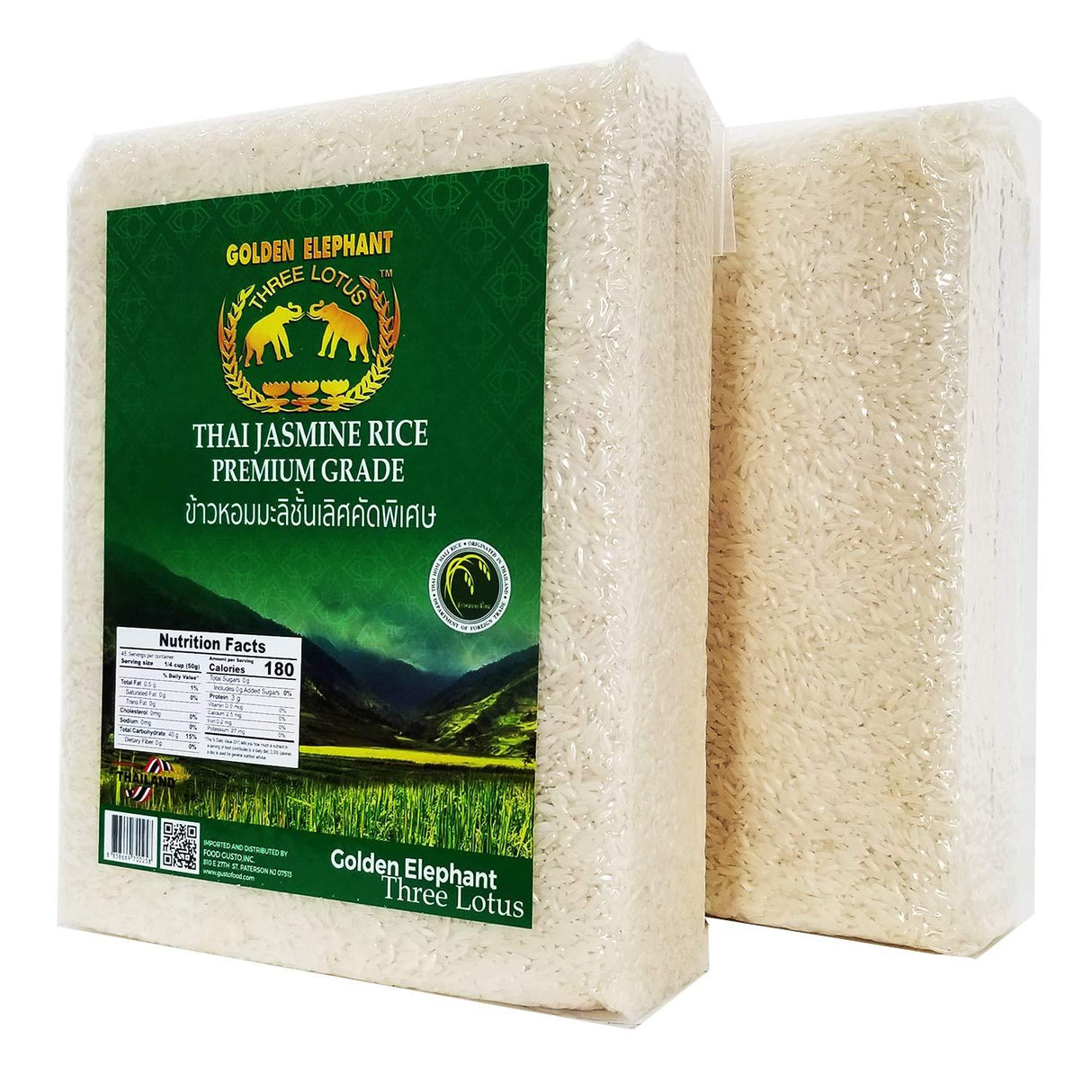 Three Lotus Thai Premium Jasmine Rice 5 lbs Imported Grade - Mighty Depot