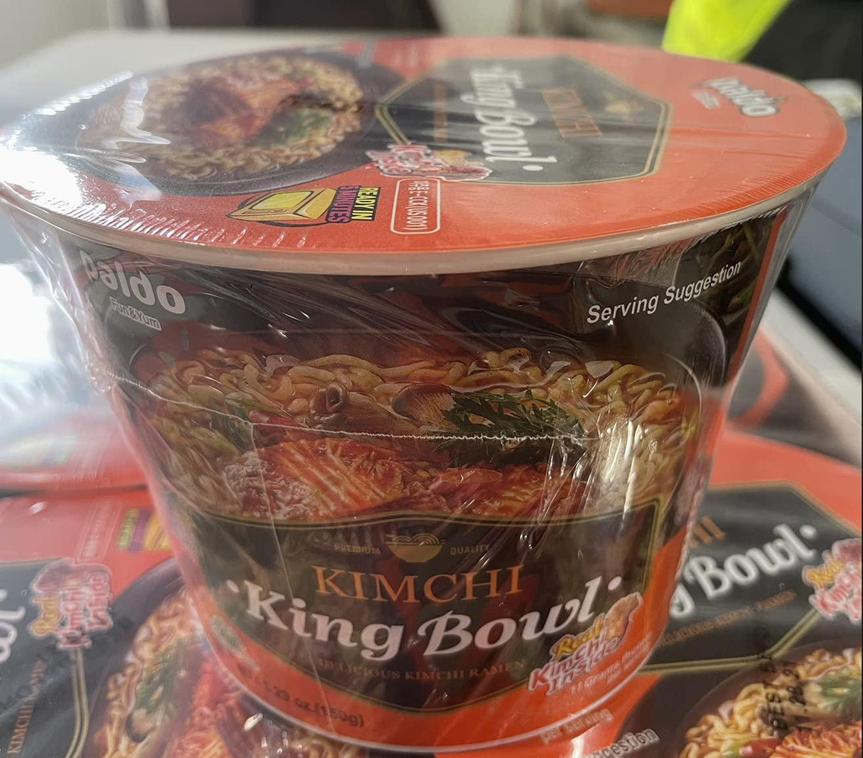 Paldo King Bowl Fun & Yum Delicious Kimchi Ramen 5.29 Oz (150 g ) Pack of 6 - Mighty Depot