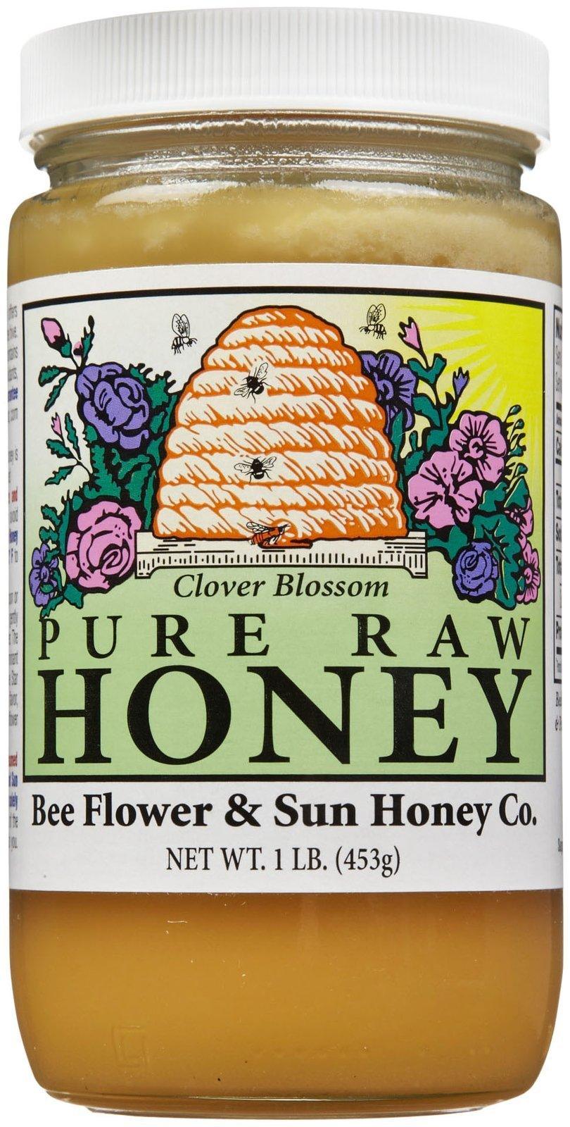Bee And Flower Clover Blossom Honey - 1 lb - Mighty Depot