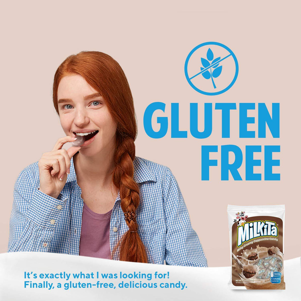 Milkita Creamy Shake Candy Bag, Gluten Free Chewy Candies with Calcium & Real Milk, Zero Trans Fat, Low-Sugar - Mighty Depot