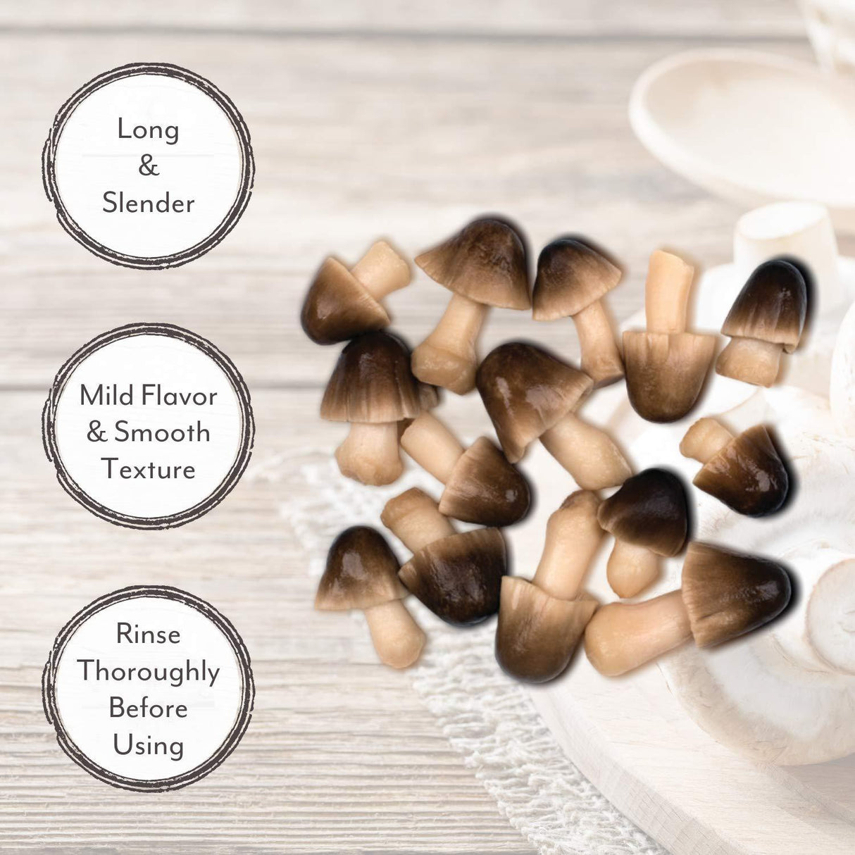 Roland Foods Canned Peeled Straw Mushrooms, 15 Ounce Can, Pack of 8 - Mighty Depot