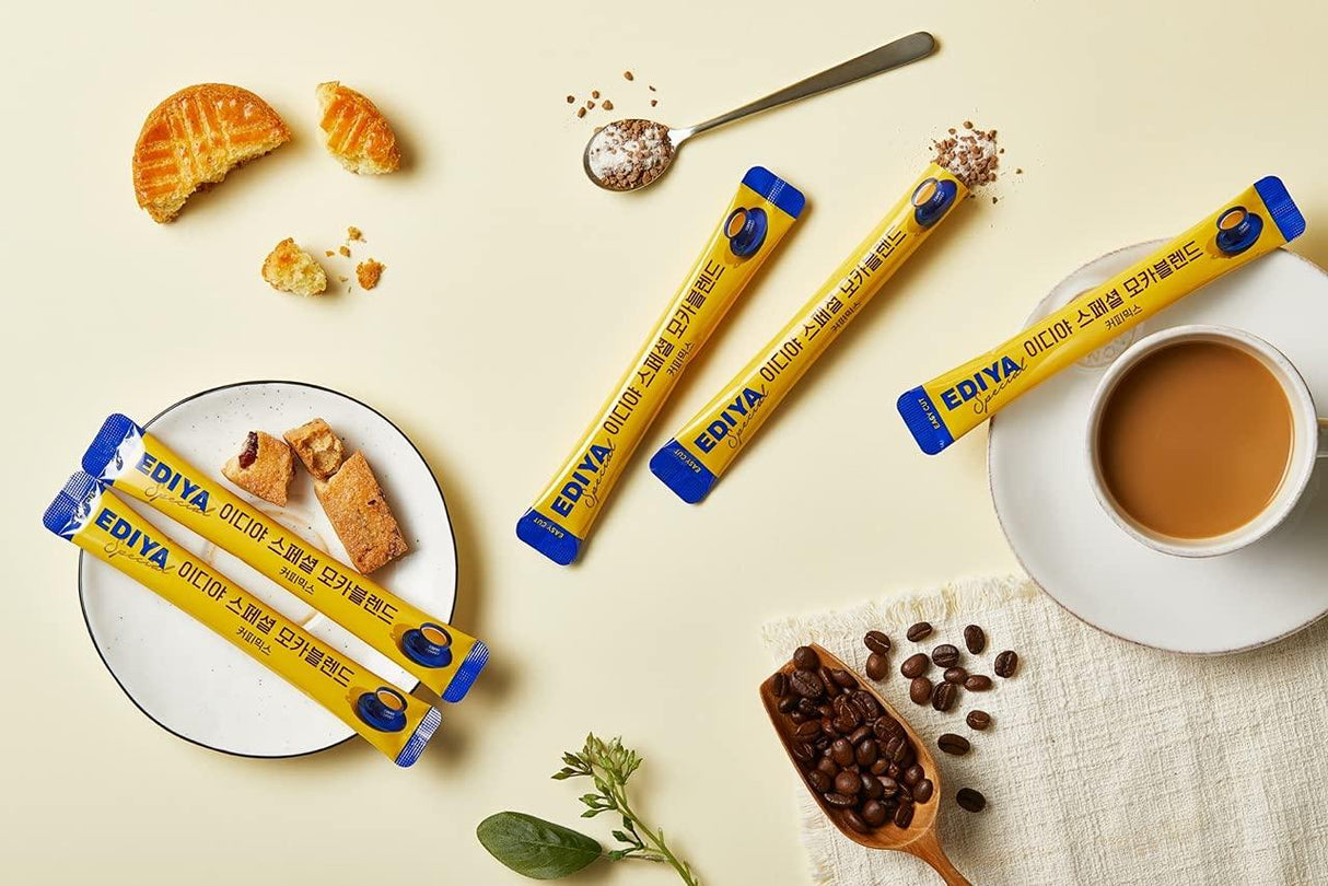 EDIYA Special Mocha Blend 3in1 coffee mix, 100 sticks, 38 fl oz - Mighty Depot