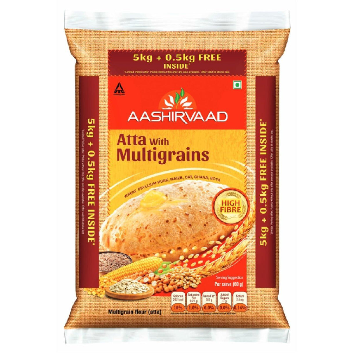 ITC Aashirvaad Atta with Multi Grains 11lb - Mighty Depot