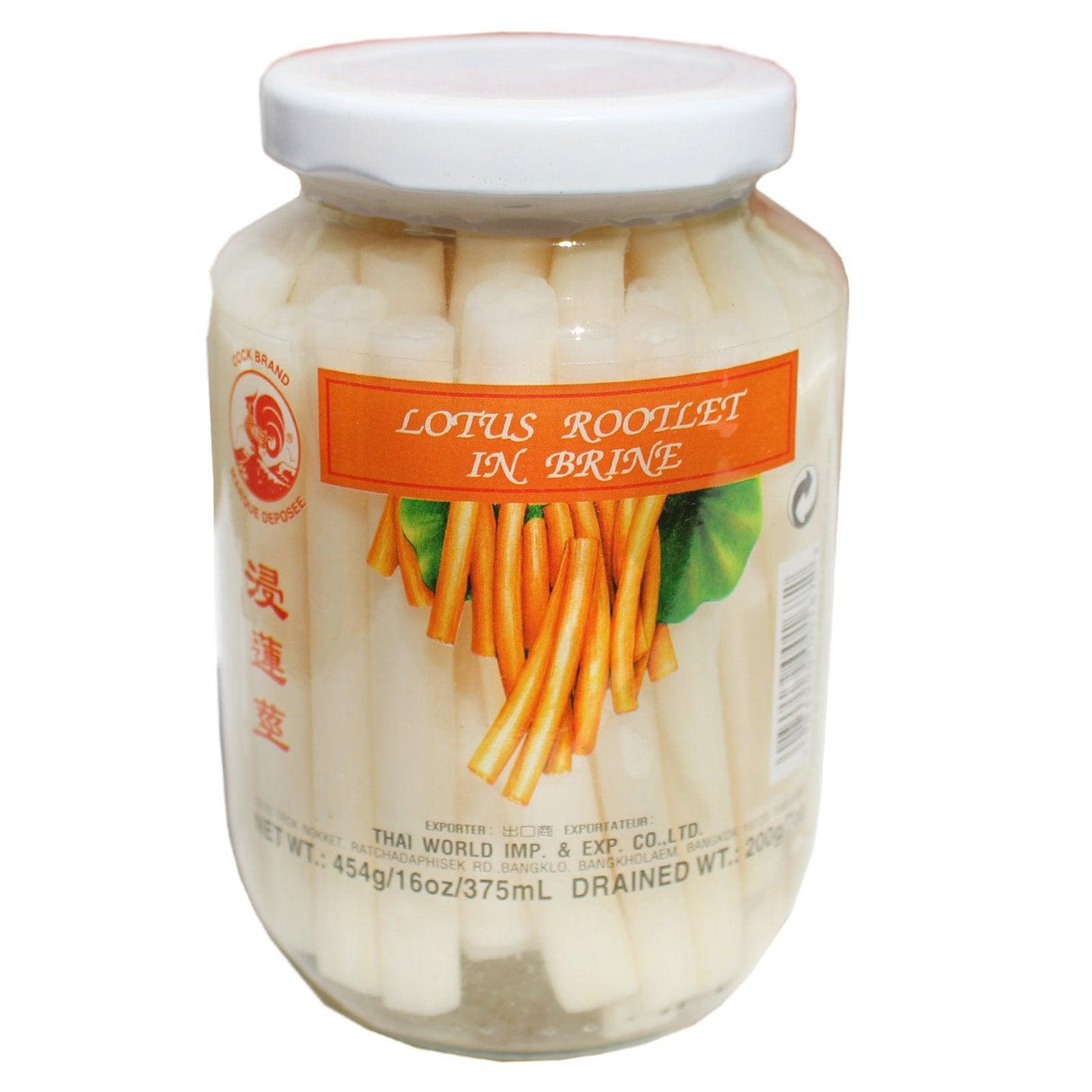 Cock Brand, Lotus Rootlet in Brine, 16 oz - Mighty Depot