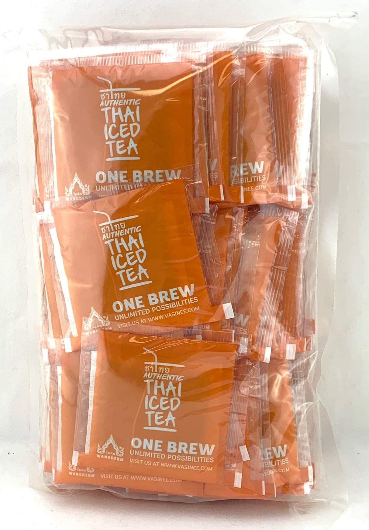 Authentic Thai Iced Tea Family Value Size 70 Bags 8.64oz (245g) By Wang Derm - Mighty Depot