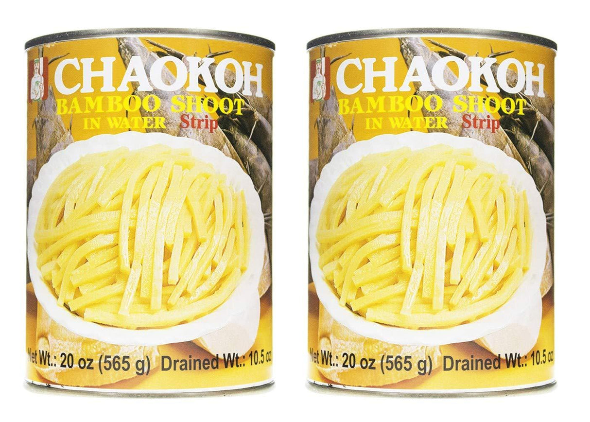 Chaokoh Bamboo Shoot in Water (Strip) 565g, 2 Pack - Mighty Depot