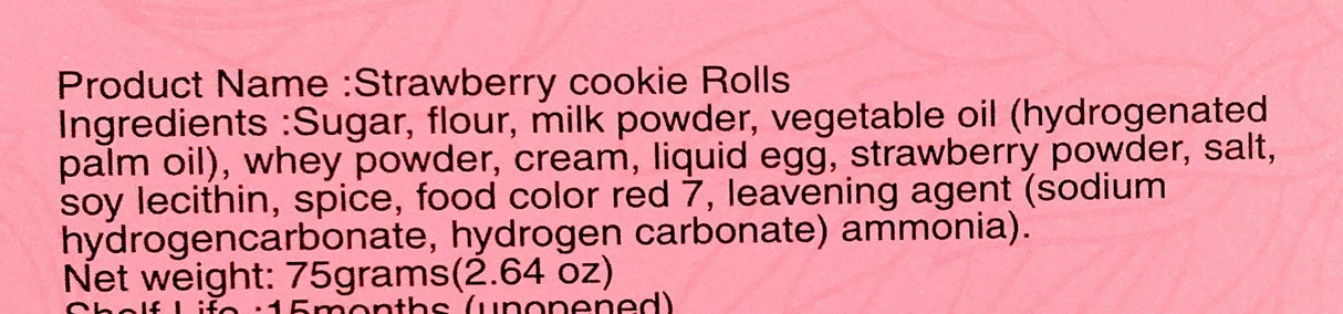 Toko Strawberry Cookie Rolls 2.64 Oz(2 Pack) - Mighty Depot