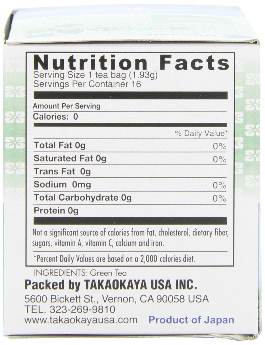 Takaokaya Tea, Sencha Green Tea, 1.09 oz, 16-Count Tea Bags (Pack of 12) - Mighty Depot