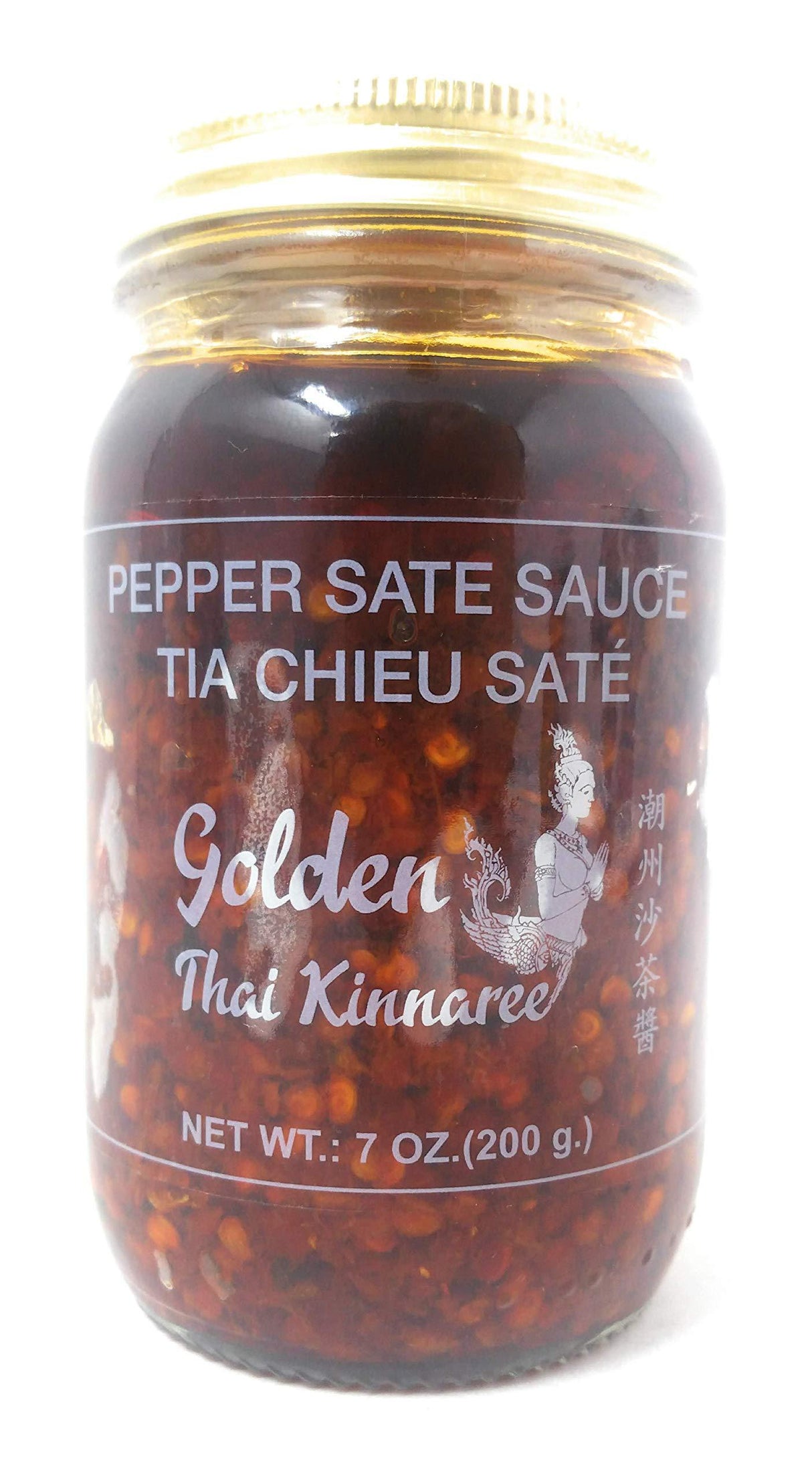 Golden Thai Kinnaree Pepper Sate Sauce, 7 Ounces, 1 Jar - Mighty Depot