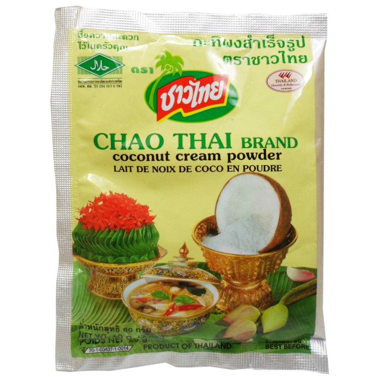 Coconut Milk Cream Powder Chao Thai Size 60 G(2.0 Oz) X 2 Bags by KORN THAI Co.,Ltd, Bangkok ,Thailand - Mighty Depot