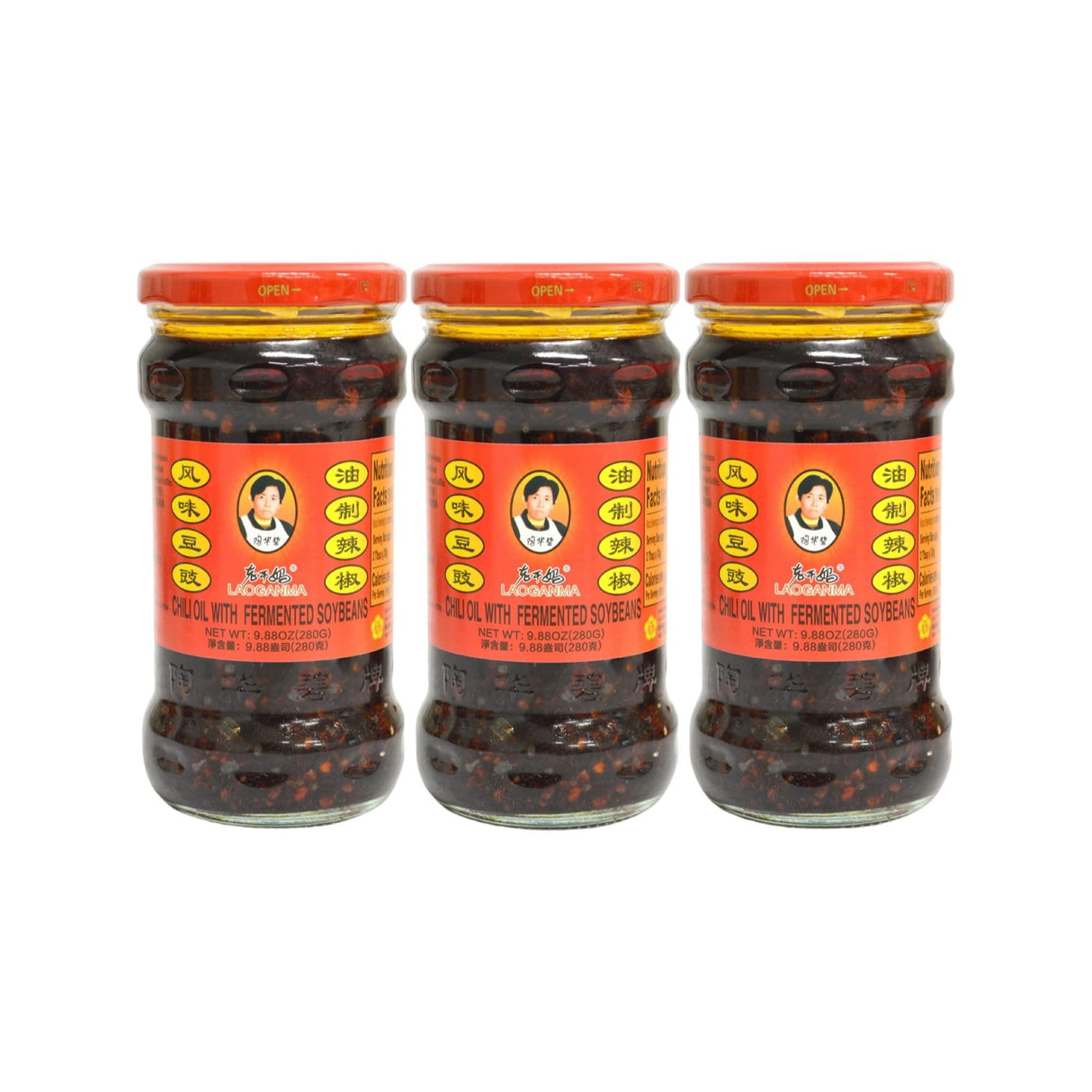 LaoGanMa Chili Oil With Fermented Soybeans 老乾媽風味豆豉 9.88 Oz. (Pack of 3) - Mighty Depot