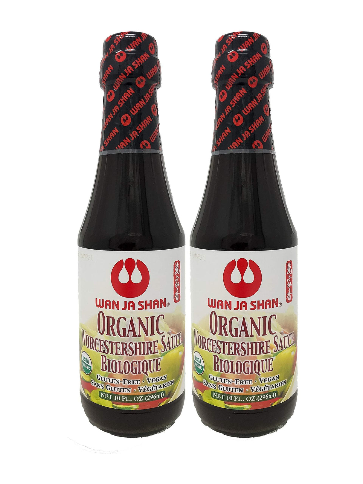 WanJaShan Organic Gluten Free Worcestershire Sauce - Seasoning, Dressing, Marinading 10 oz (Pack of 2) - Mighty Depot