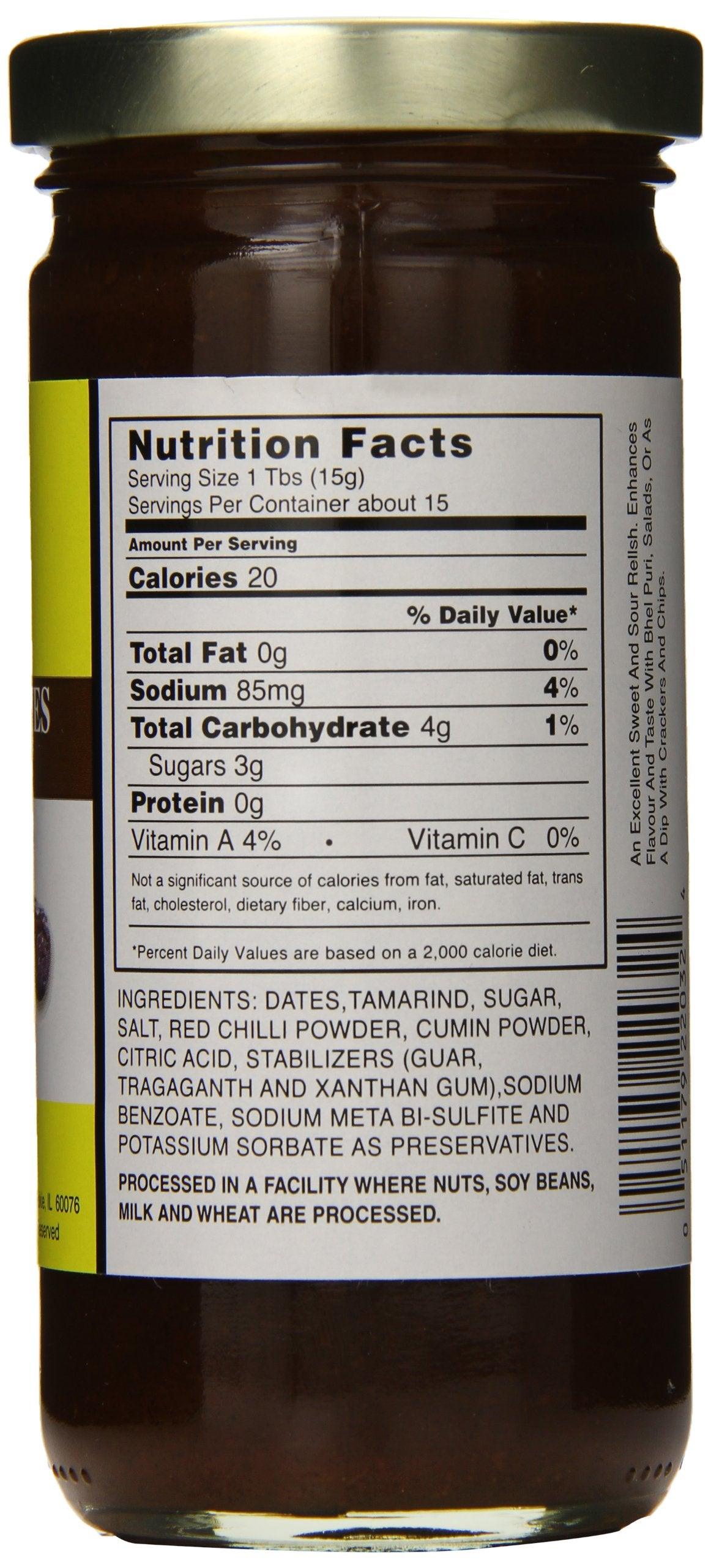 Swad Tamarind and Dates Chutney, 8 Ounce - Mighty Depot