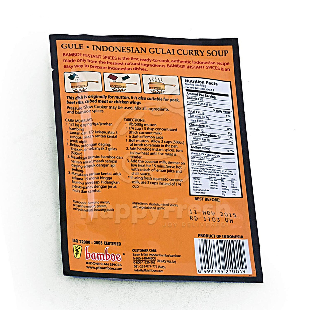 Indonesian Gulai Curry Soup Instant Spices (10 sachet x 35 g) - Mighty Depot