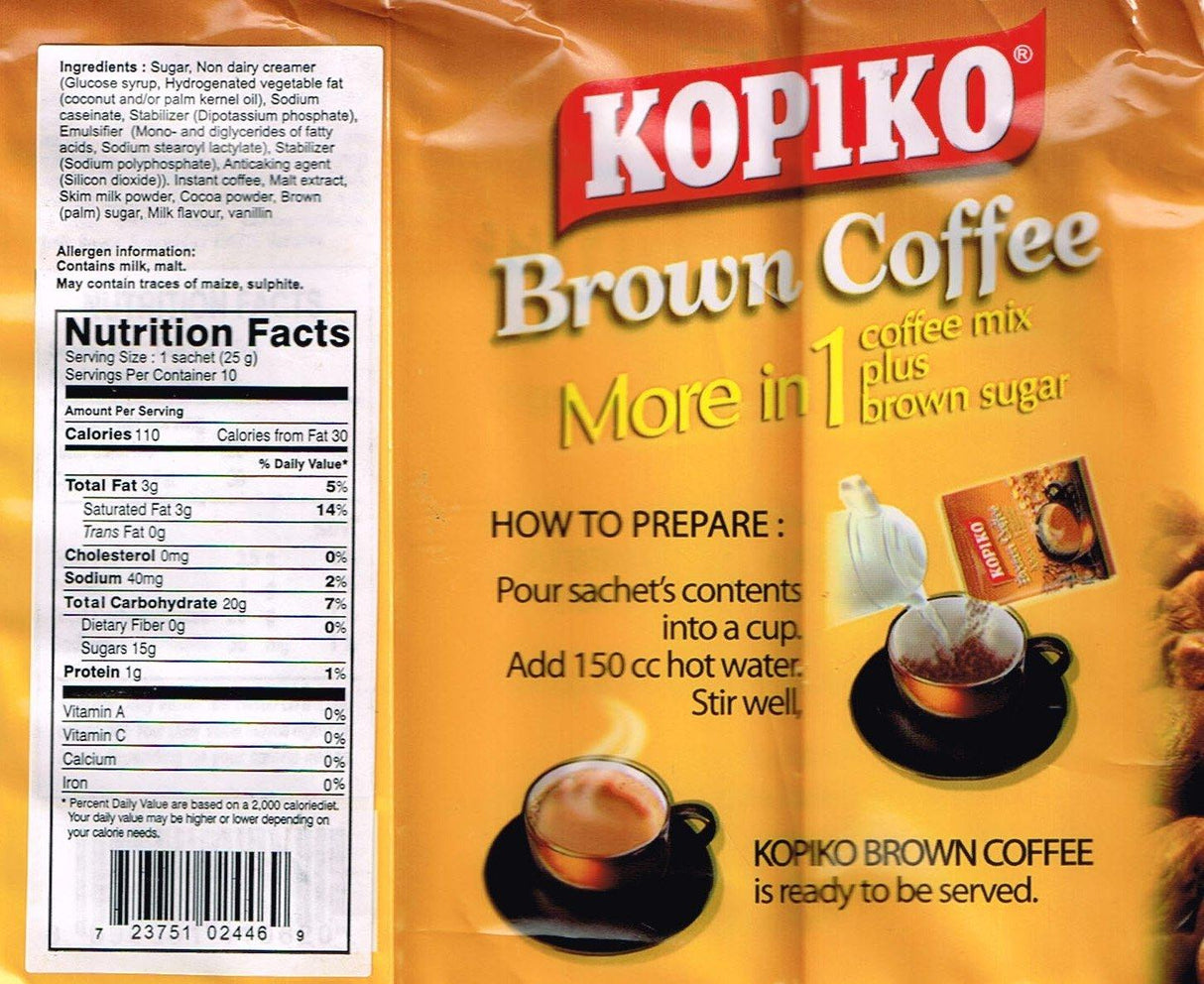 Kopiko Instant Brown Coffee, 8.8 oz (10 Sachets) - Mighty Depot