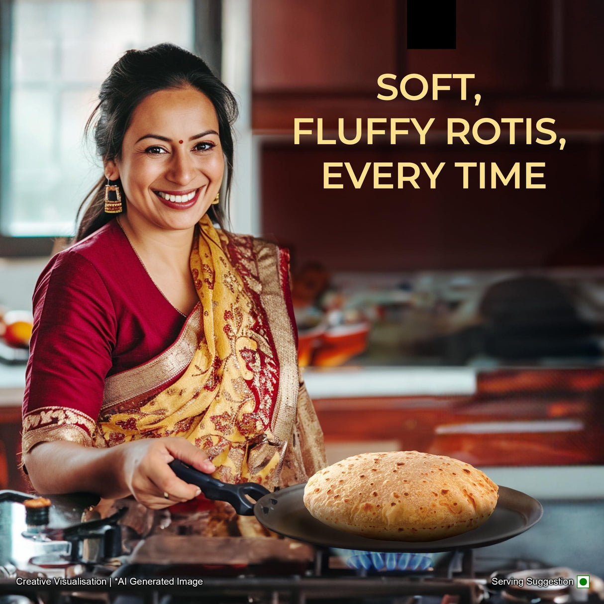 Aashirvaad Select Whole Wheat Sharbati Atta 11 Pound (5 KG) - Mighty Depot