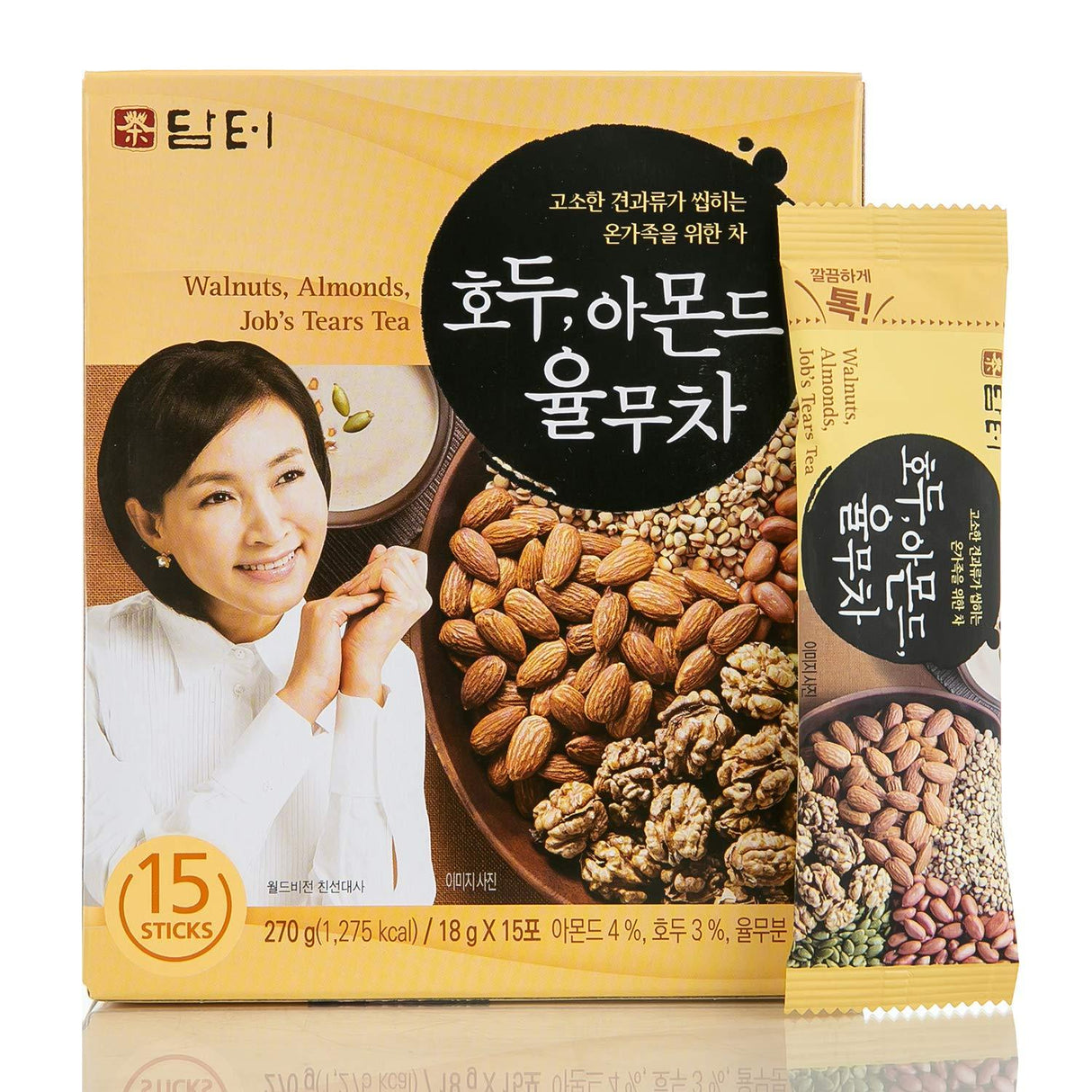 Damtuh Korean Walnut Almond Adlay (Job's Tear) Powder Meal Replacement Shake Breakfast Simple Meal - Mighty Depot