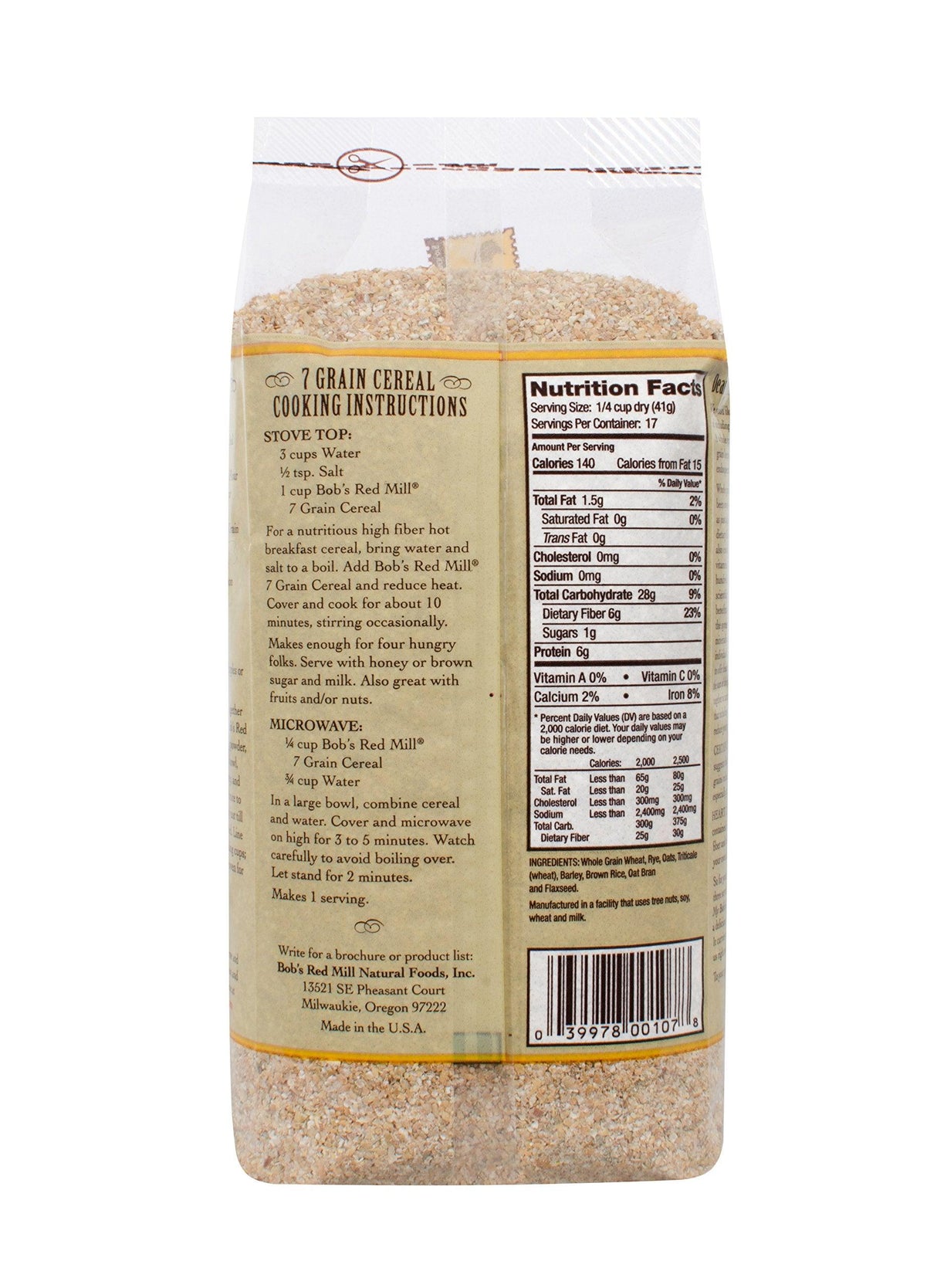 Bob's Red Mill 7 Grain Cereal, 25 Ounce - Mighty Depot