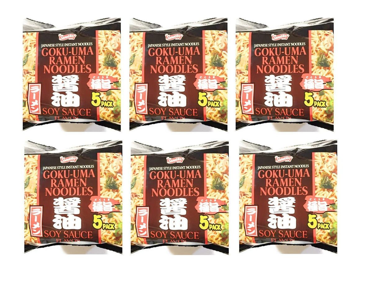 Shirakiku Japanese Style Instant Noodles Tonkotsu Flavor(5x3.35 Oz) (Soy Sauce, 30 Pack) - Mighty Depot