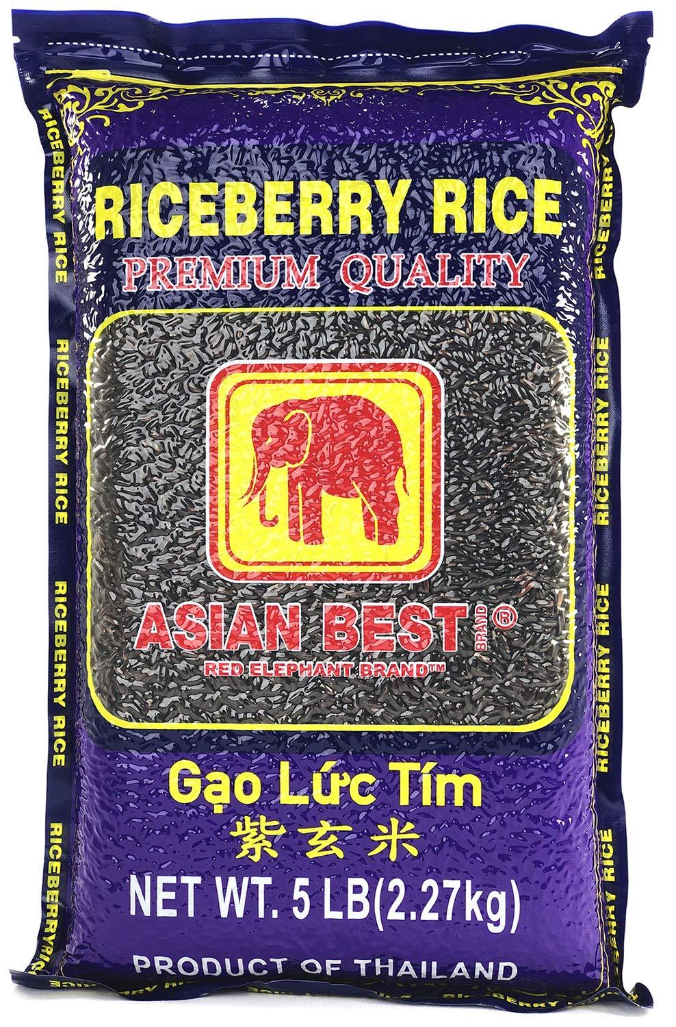 Asian Best Riceberry Rice, 5 Lb - Mighty Depot
