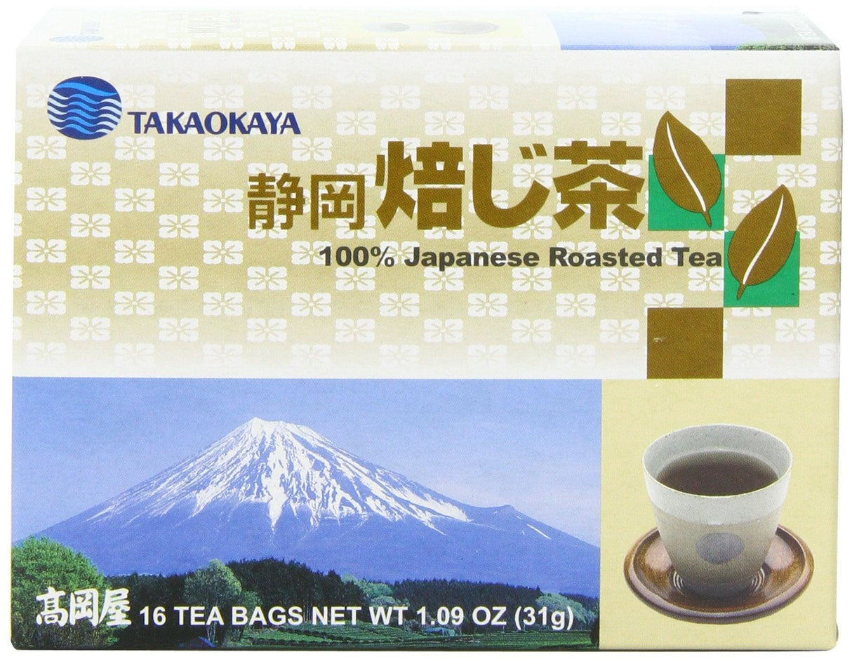 Takaokaya Tea, Hoji Cha Tea, 16-Count Tea Bags (Pack of 12) - Mighty Depot
