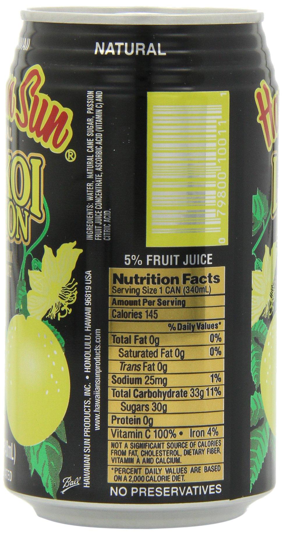 Hawaiian Sun Lilikoi, Passion Fruit, 11.5 Fl Oz (Pack of 24) - Mighty Depot
