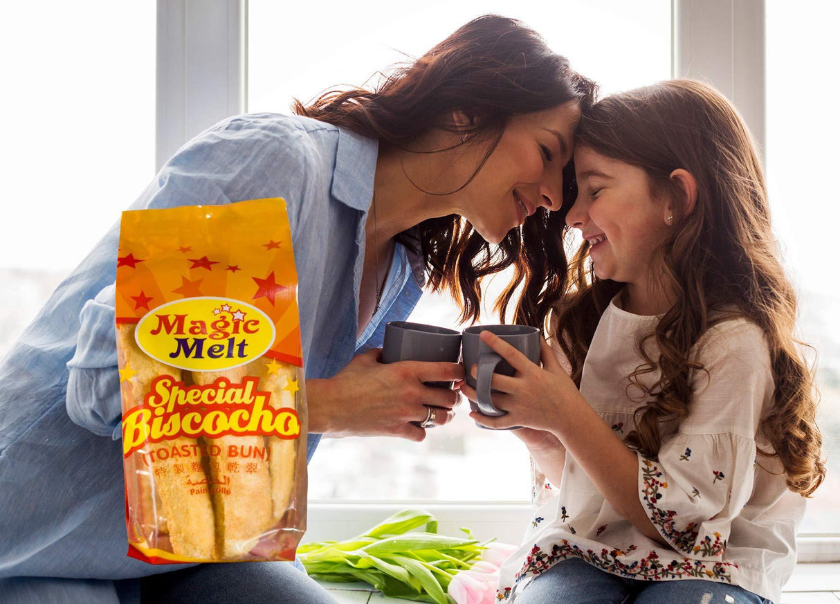 MAGIC MELT Special Biscocho - Best from the Philippines - Crunchy twice-baked Toasted Bun Snack Goes well with Coffee and Tea - Mighty Depot
