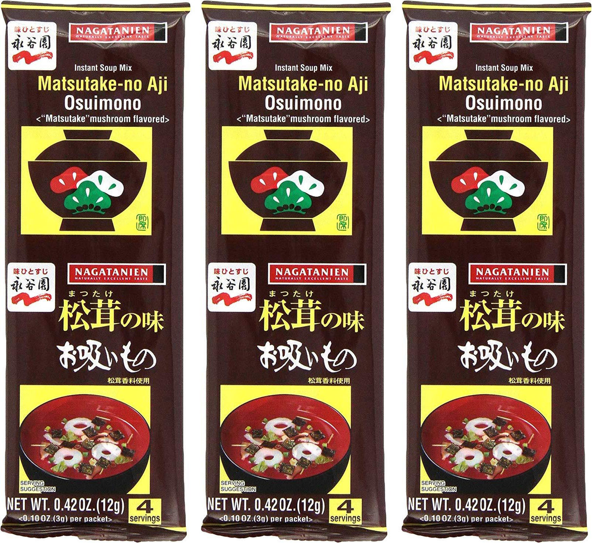 Nagatanien Matsutake no Osuimono 4pcs 0.42oz (3 Pack) - Mighty Depot
