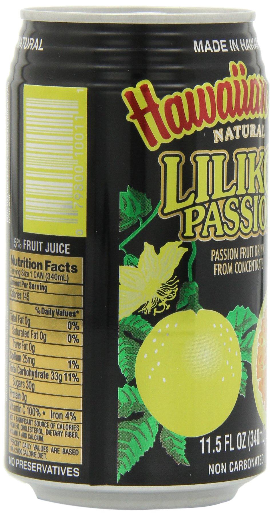 Hawaiian Sun Lilikoi, Passion Fruit, 11.5 Fl Oz (Pack of 24) - Mighty Depot