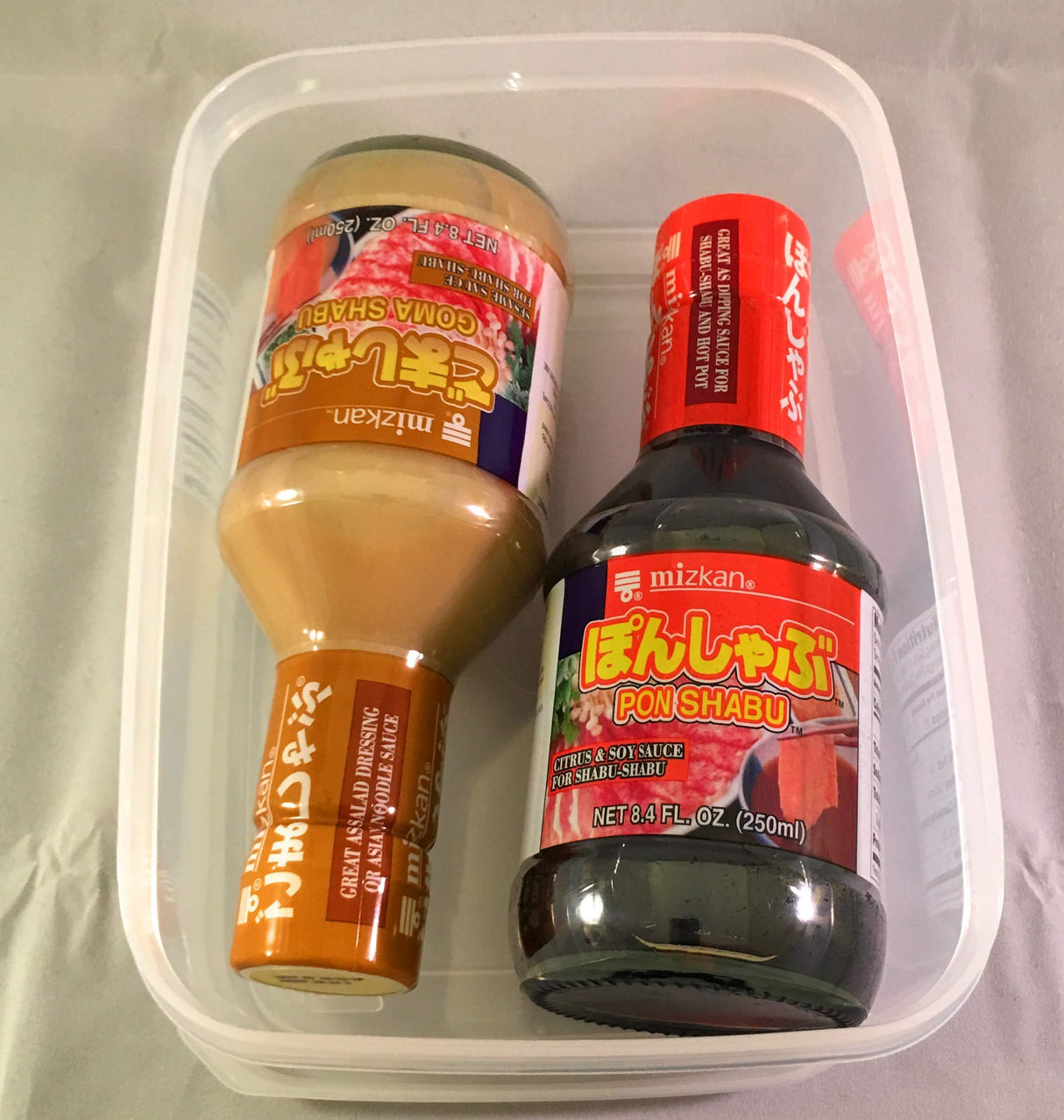 Mizkan Shabu Dipping Sauce Bundle - (1) Goma Shabu - Sesame Sauce - and (1) Pon Shabu - Citrus & Soy Sauce. Perfect for hot pot - Mighty Depot